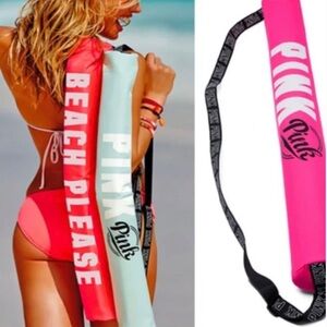 Victoria's Secret PINK insulated can cooler sling bag in hot pink polyester 🩷🖤